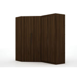 Oulu 2-Piece Modular Corner Wardrobe - Brown