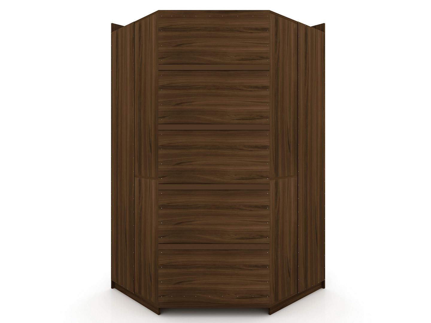 Oulu 2-Piece Modular Corner Wardrobe - Brown
