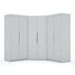 Oulu 3-Piece Modular Corner Wardrobe - White