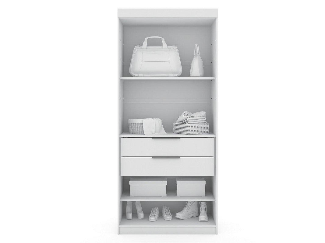 Oulu 3-Piece Modular Corner Wardrobe - White