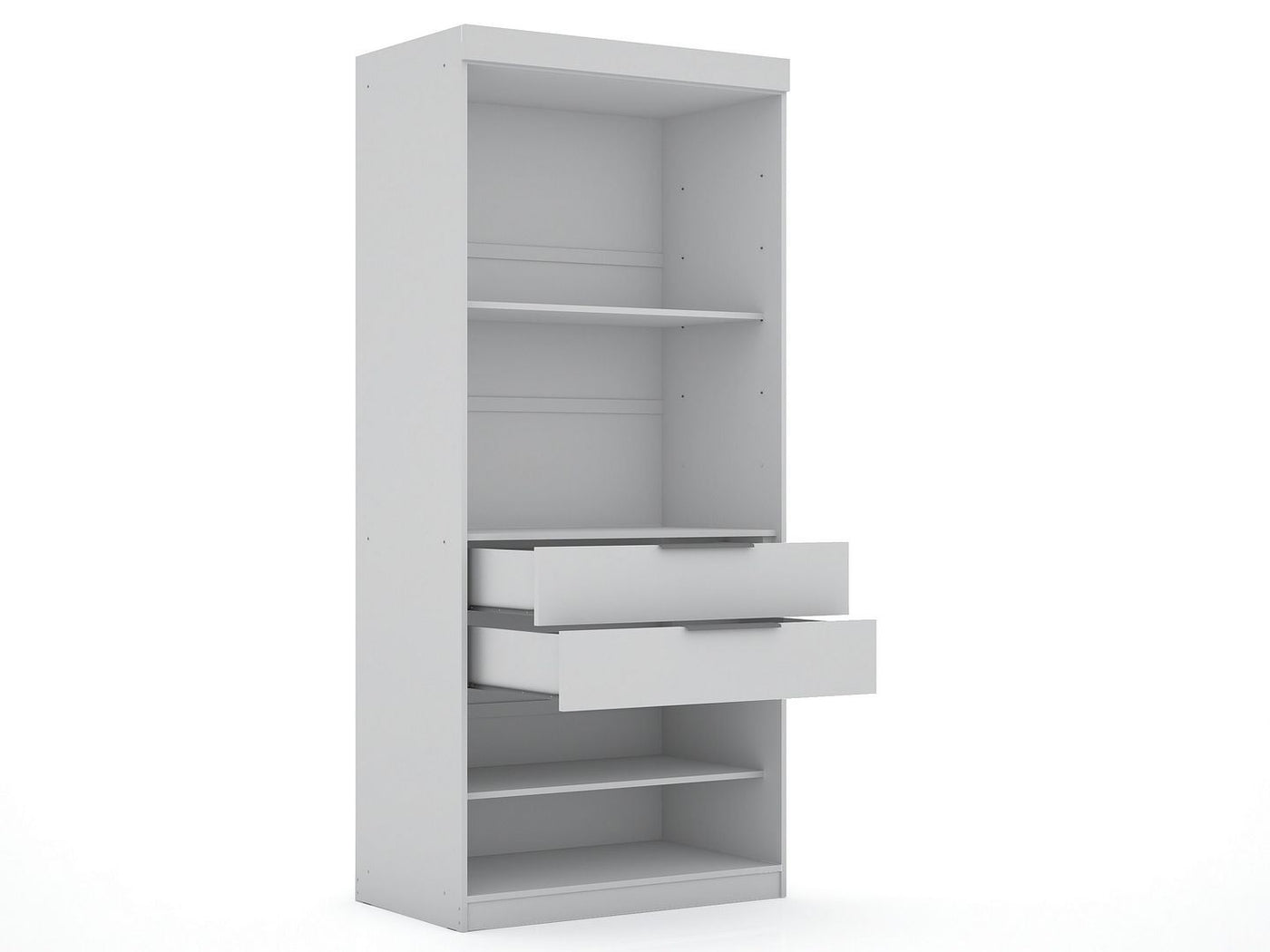 Oulu 2-Piece Modular Wardrobe - White
