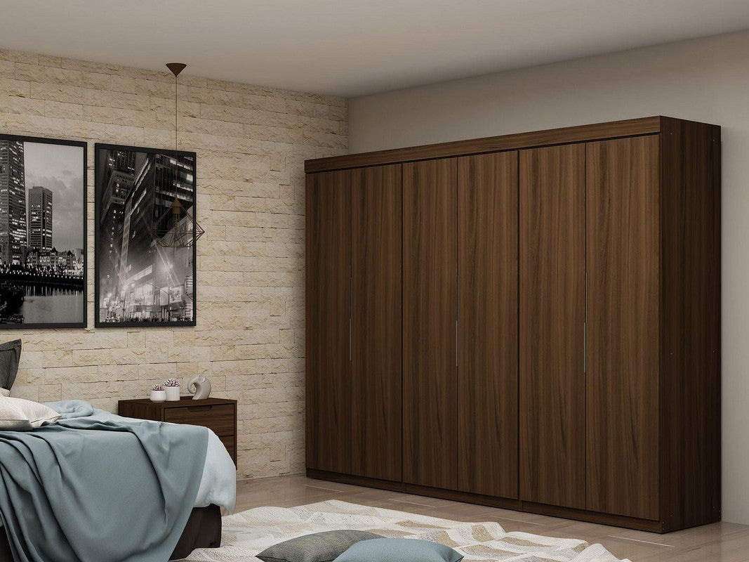 Oulu 3-Piece Modular Wardrobe - Brown
