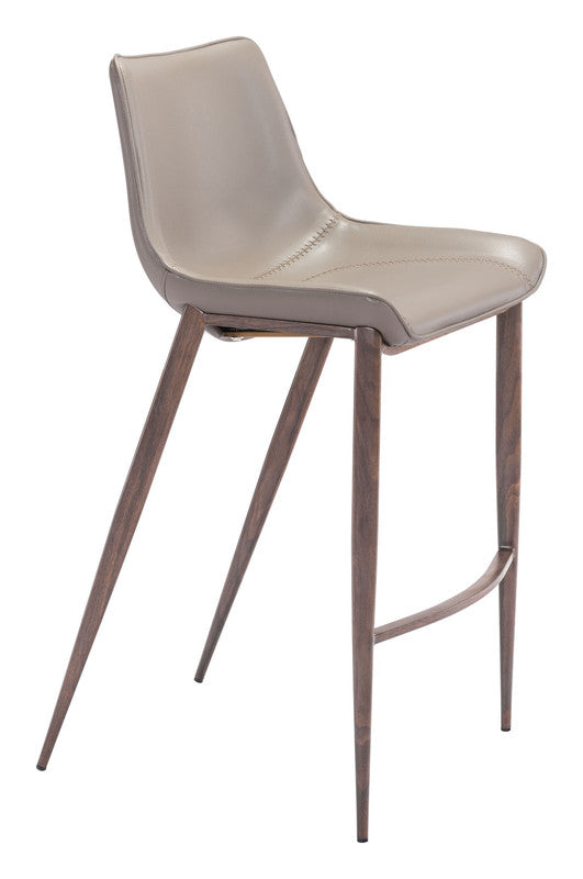 Teglberg Bar Height Stool - Greyish Brown/Walnut - Set of 2