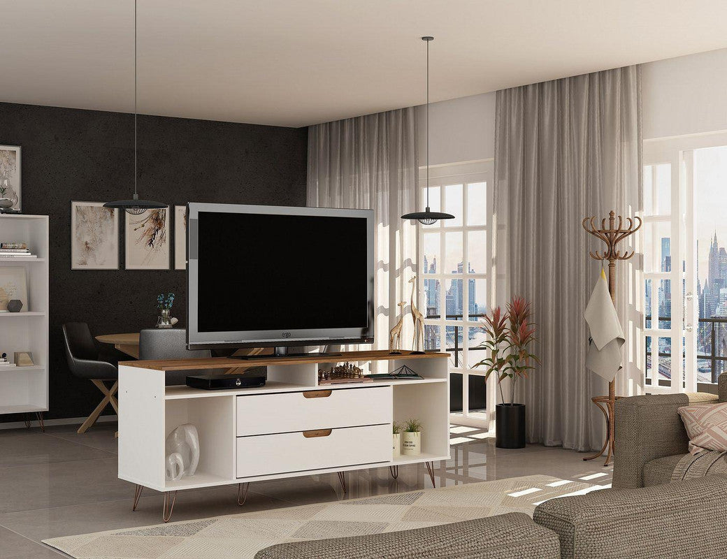 Nuuk TV Stand - Off White/Nature