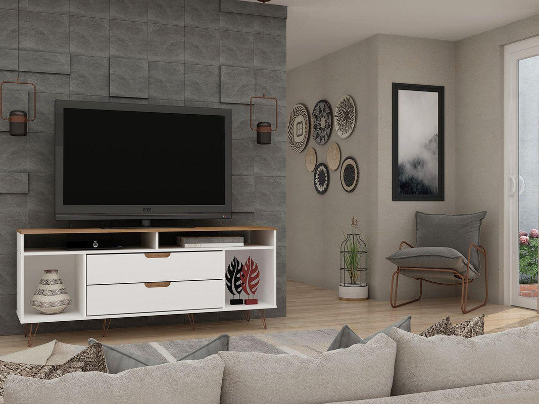 Nuuk TV Stand - Off White/Nature