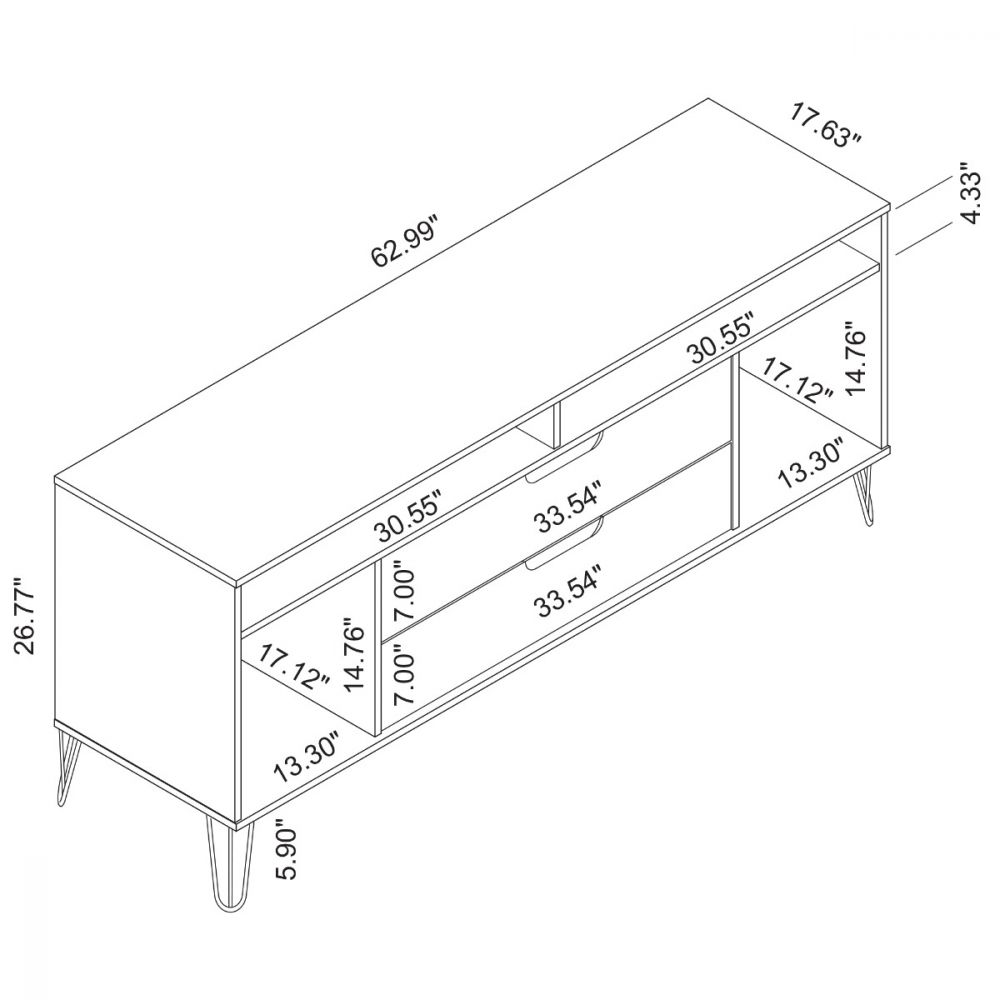Nuuk TV Stand - Off White/Nature