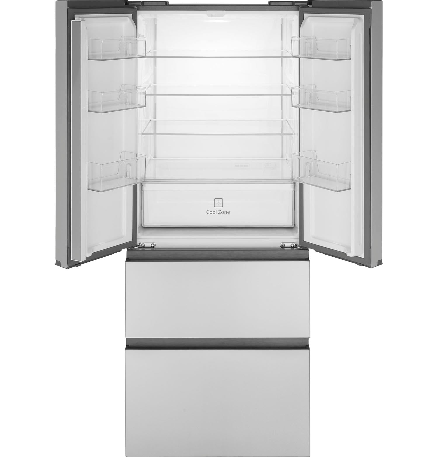 Haier Fingerprint Resistant Stainless Steel 4-Door French-Door Refrigerator (14.5 cu ft)- QJS15HYRFS