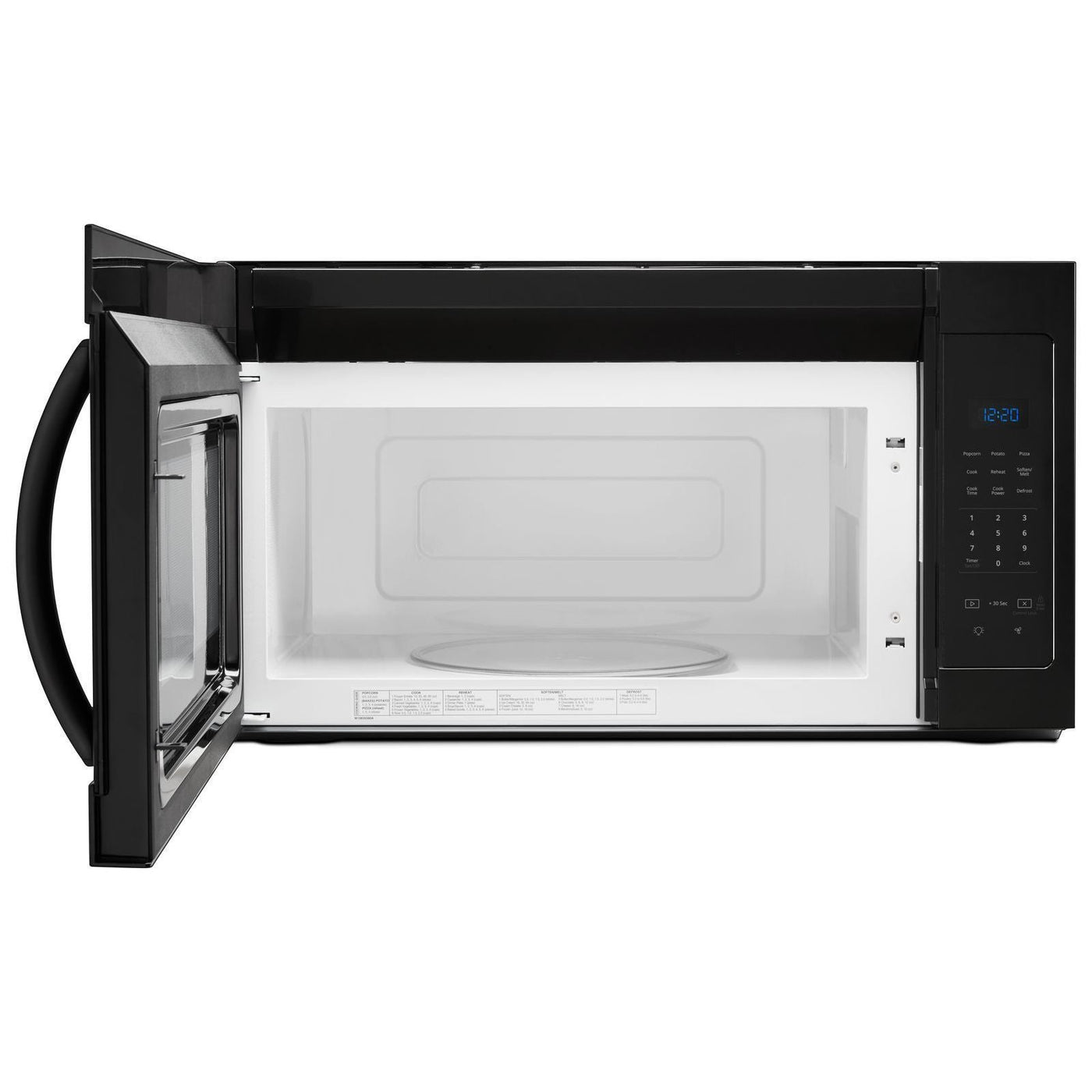 Whirlpool Black Over-the-Range Microwave and Hood Combination (1.7 Cu.Ft.) -YWMH31017HB