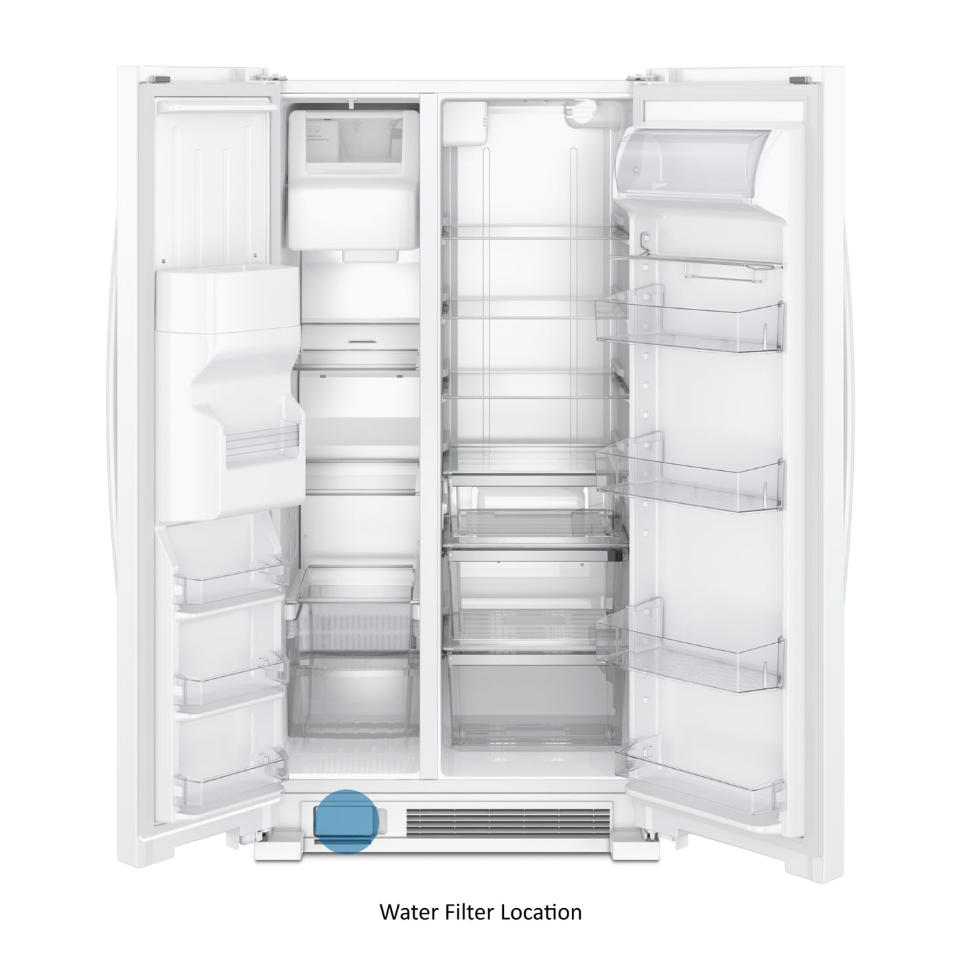 Whirlpool White Side-by-Side Refrigerator (25 Cu. Ft.) - WRS325SDHW