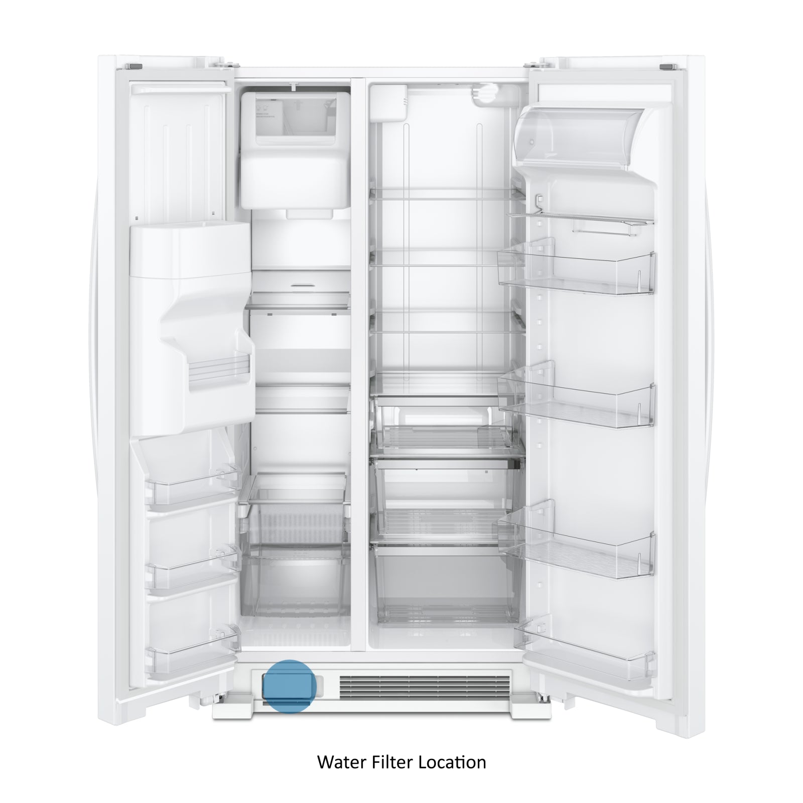 Whirlpool White Side-by-Side Refrigerator (25 Cu. Ft.) - WRS325SDHW