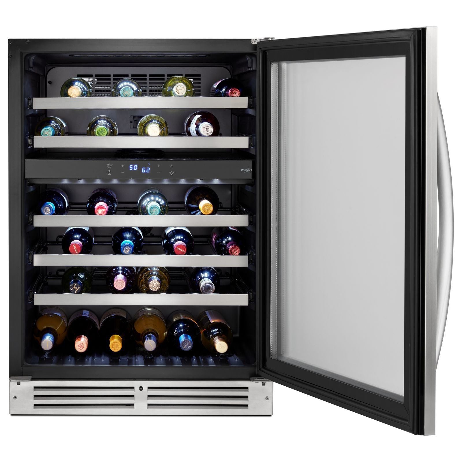 Whirlpool Stainless Steel Undercounter Wine Center (46 Bottles) - WUW55X24HS