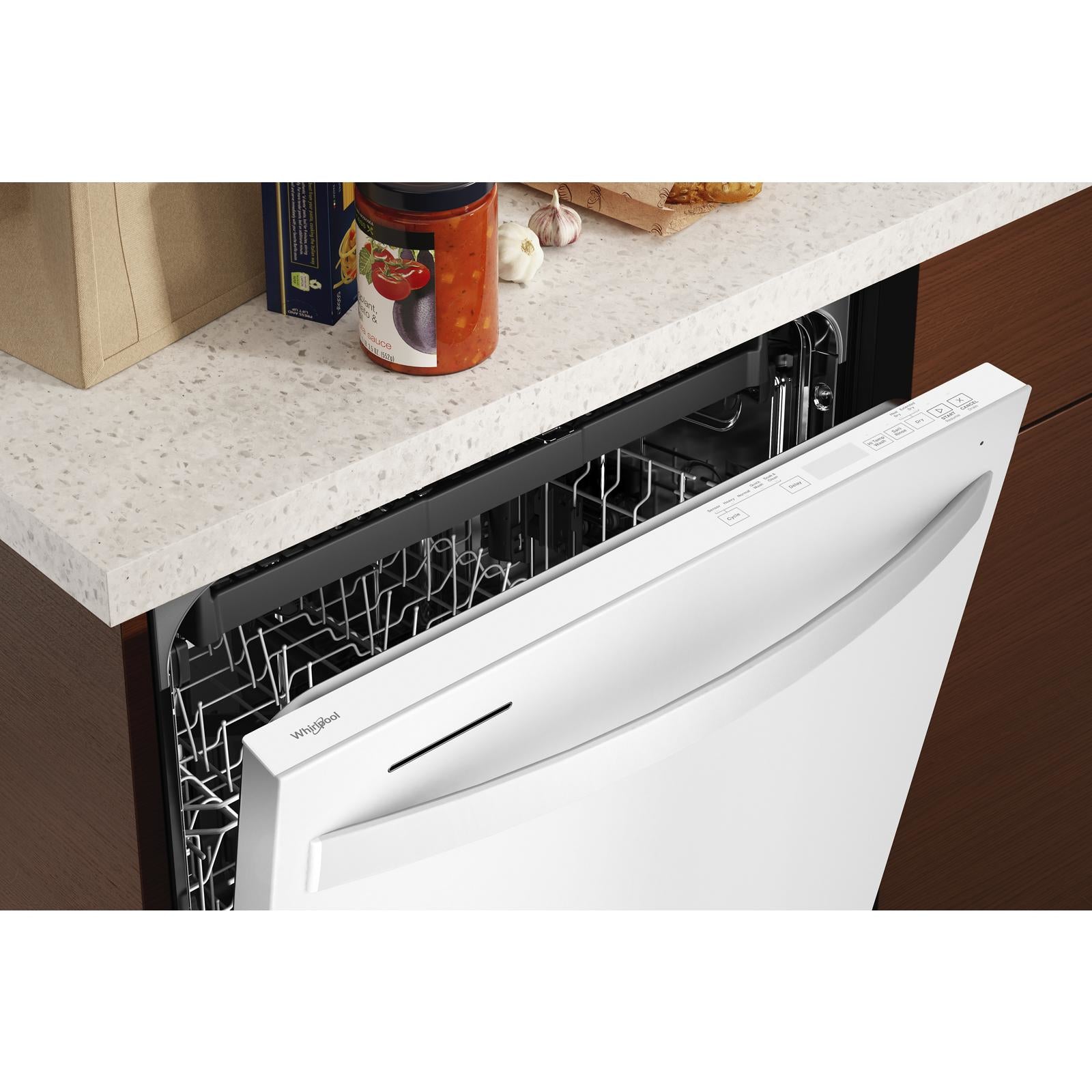 Whirlpool 24" White Large Capacity Dishwasher with 3rd Rack (47 dBA) - WDT750SAKW