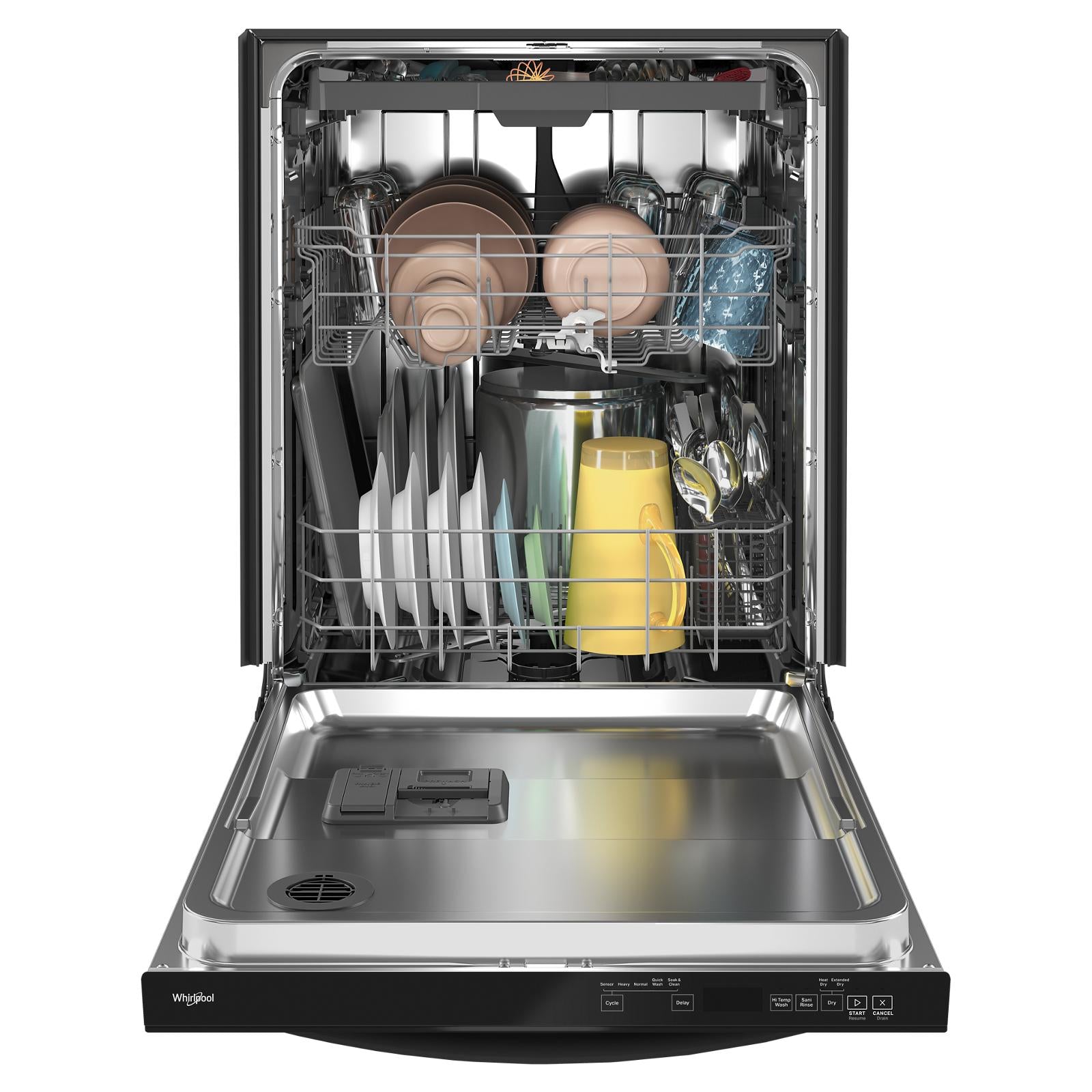 Whirlpool 24" Black Large Capacity Dishwasher with 3rd Rack (47 dBA) - WDT750SAKB