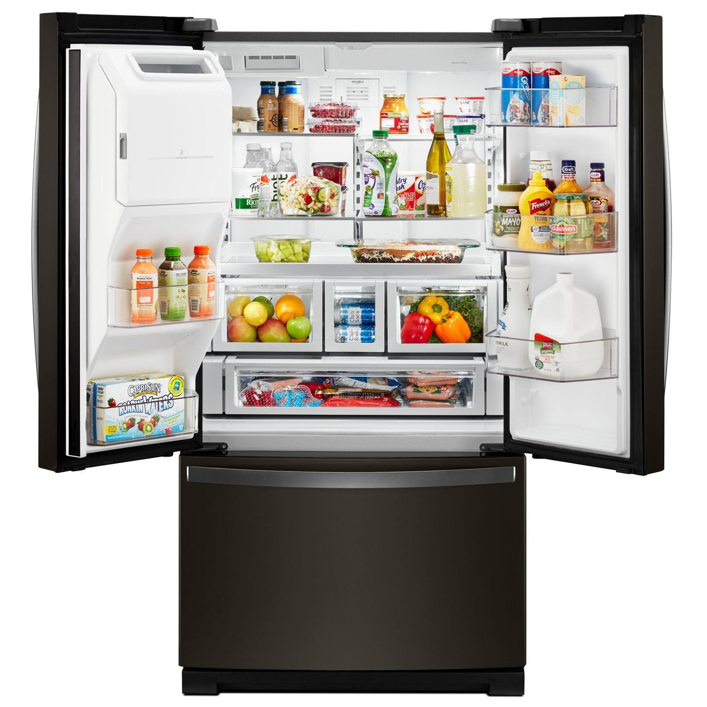 Whirlpool Black Stainless French Door Refrigerator (27 Cu. Ft.) - WRF757SDHV
