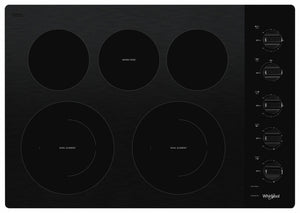 Whirlpool Black 30" Electric Cooktop - WCE77US0HB