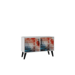 Kismayo Side Table - Red/Blue