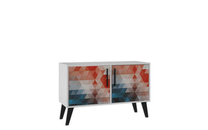Kismayo Side Table - Red/Blue