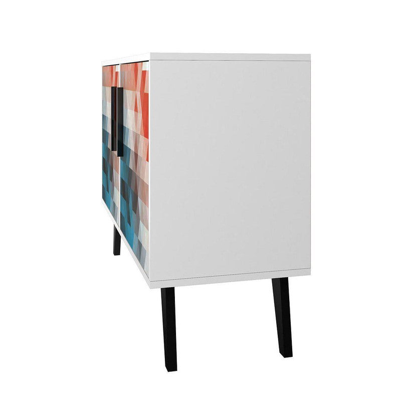 Kismayo Side Table - Red/Blue