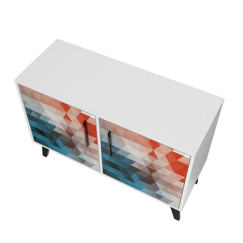 Kismayo Side Table - Red/Blue