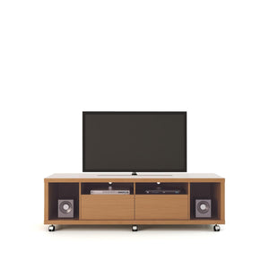 Mabu II TV Stand - Maple/Off White