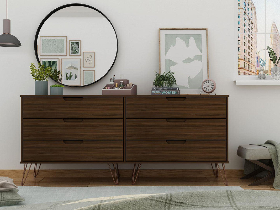 Nuuk 6-Drawer Double Dresser - Brown
