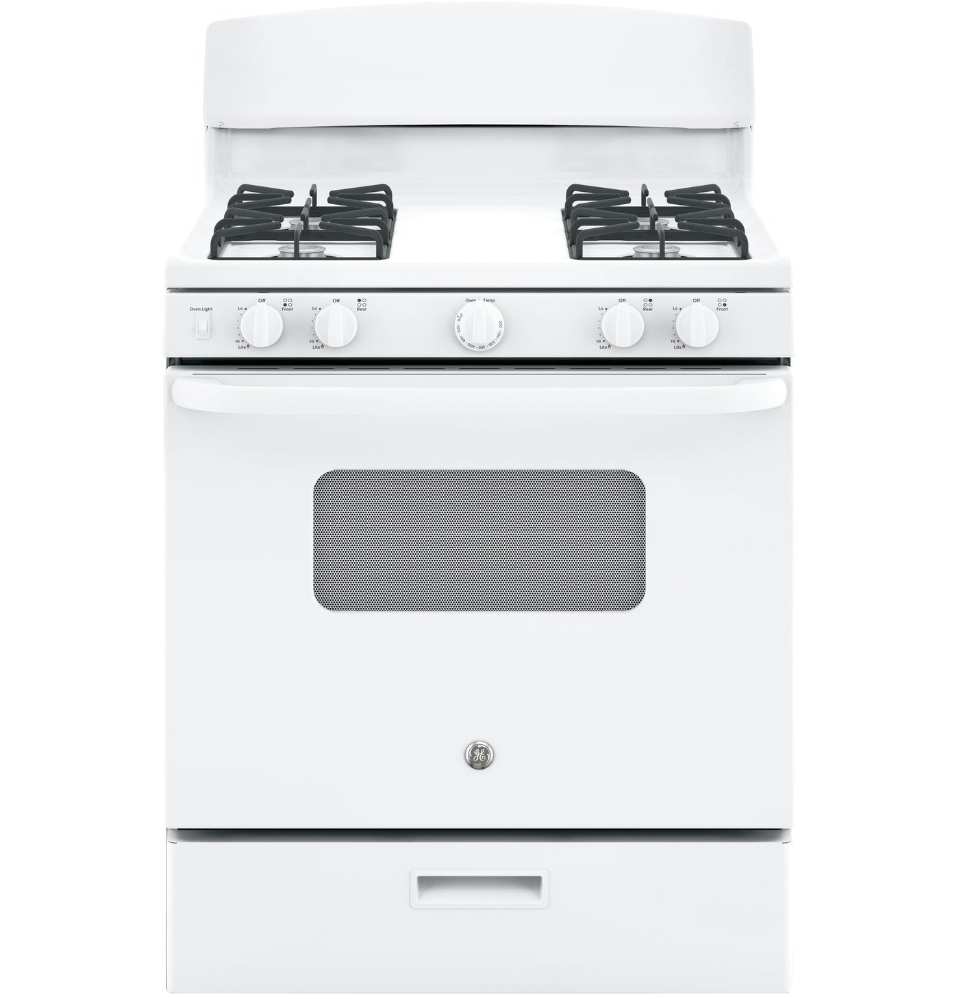 GE White Freestanding Gas Range (4.8 Cu. Ft.) - JCGBS10DEMWW