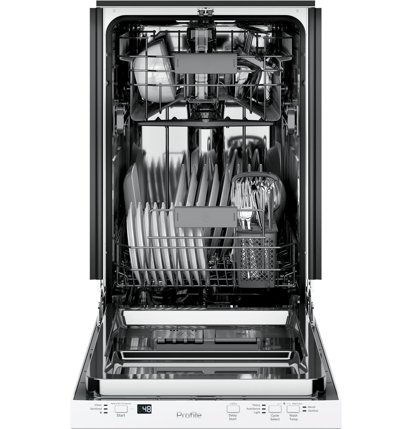 GE Profile Series White 18" Dishwasher- PDT145SGLWW