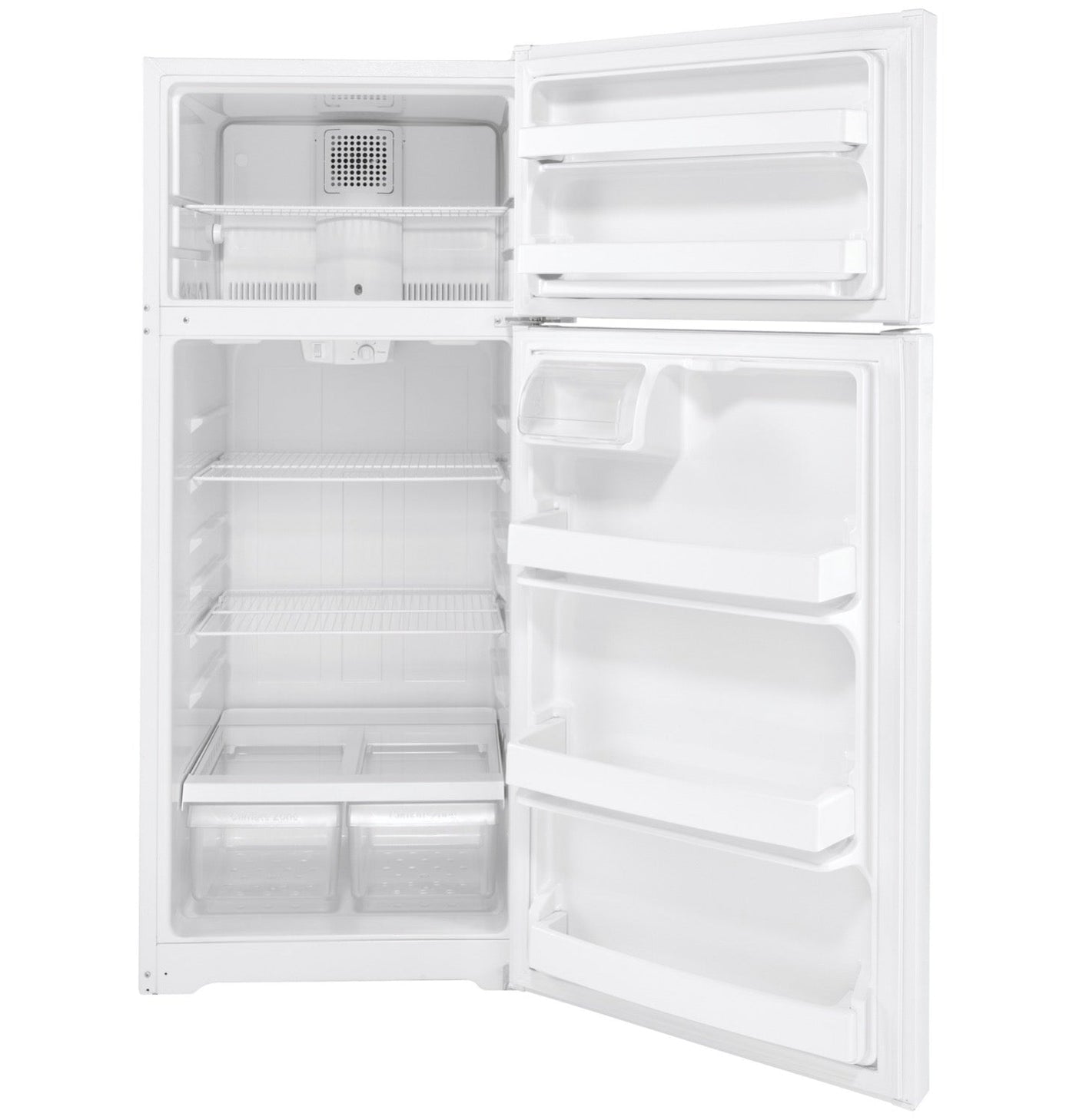 GE White Top Mount Refrigerator (17.5 Cu.Ft.) - GTE18DTNRWW