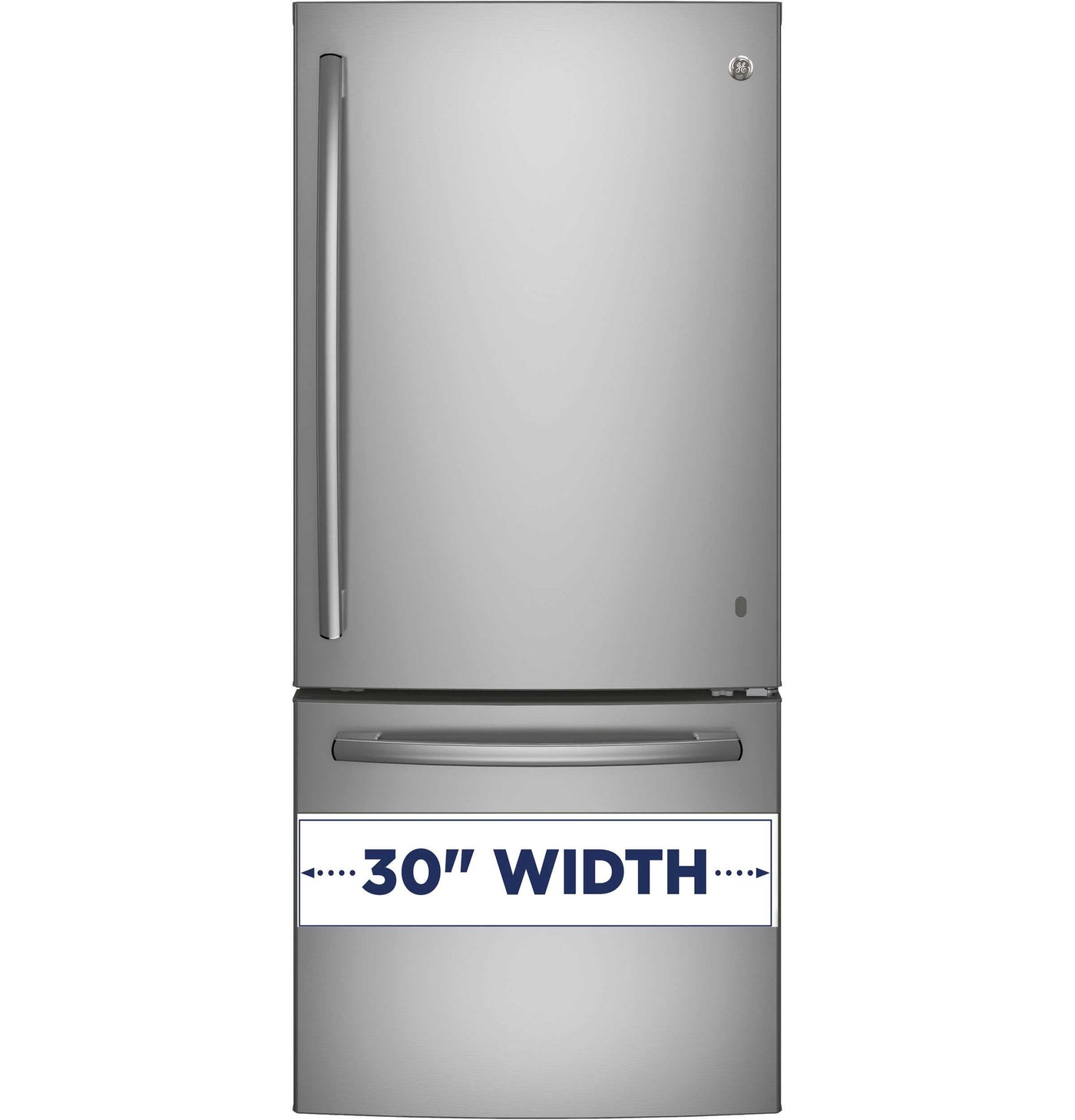 GE Fingerprint Resistant Stainless 30" Bottom-Mount Refrigerator (20.9 cu ft)- GDE21DYRKFS