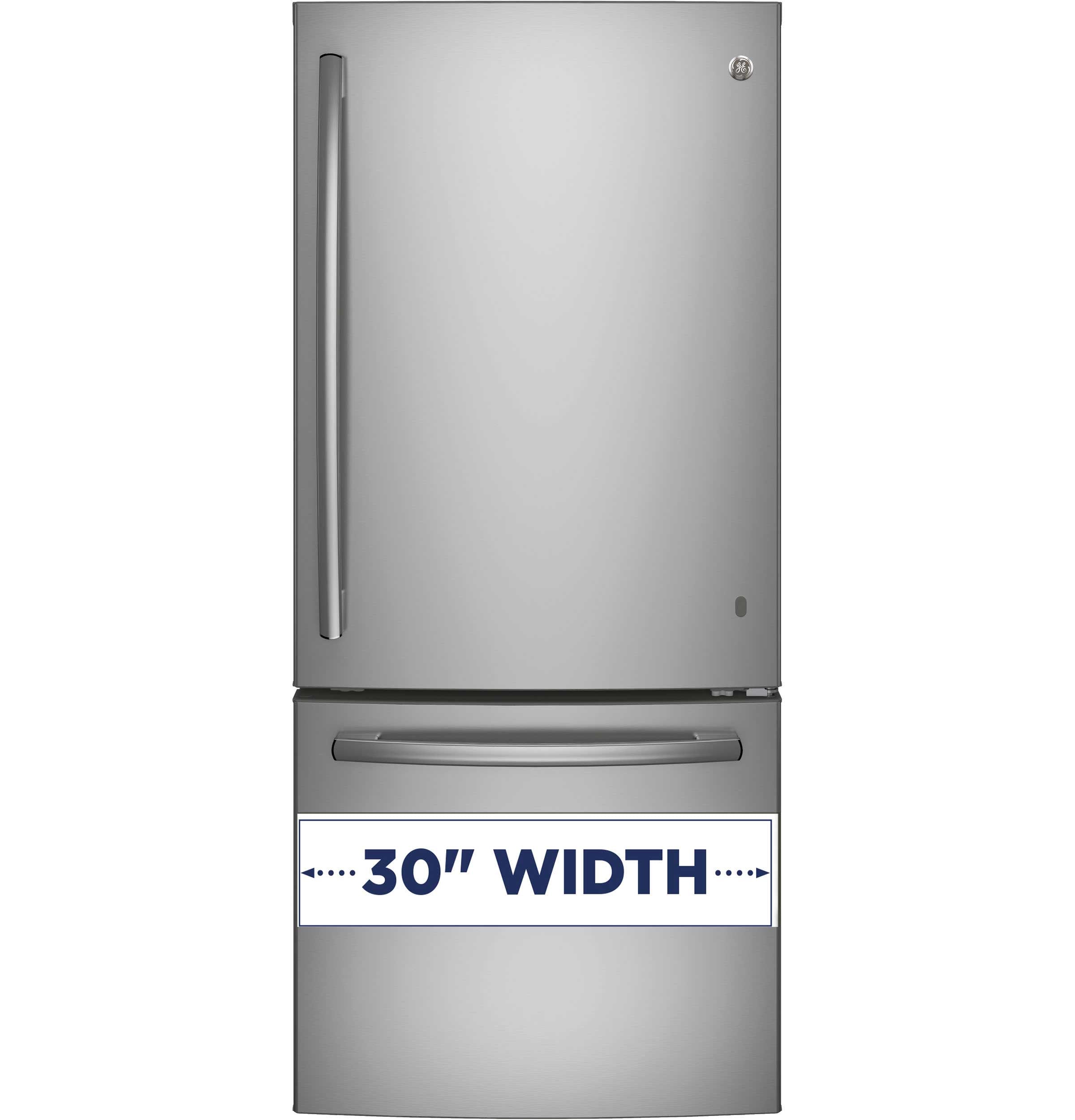 GE Fingerprint Resistant Stainless 30" Bottom-Mount Refrigerator (20.9 cu ft)- GDE21DYRKFS
