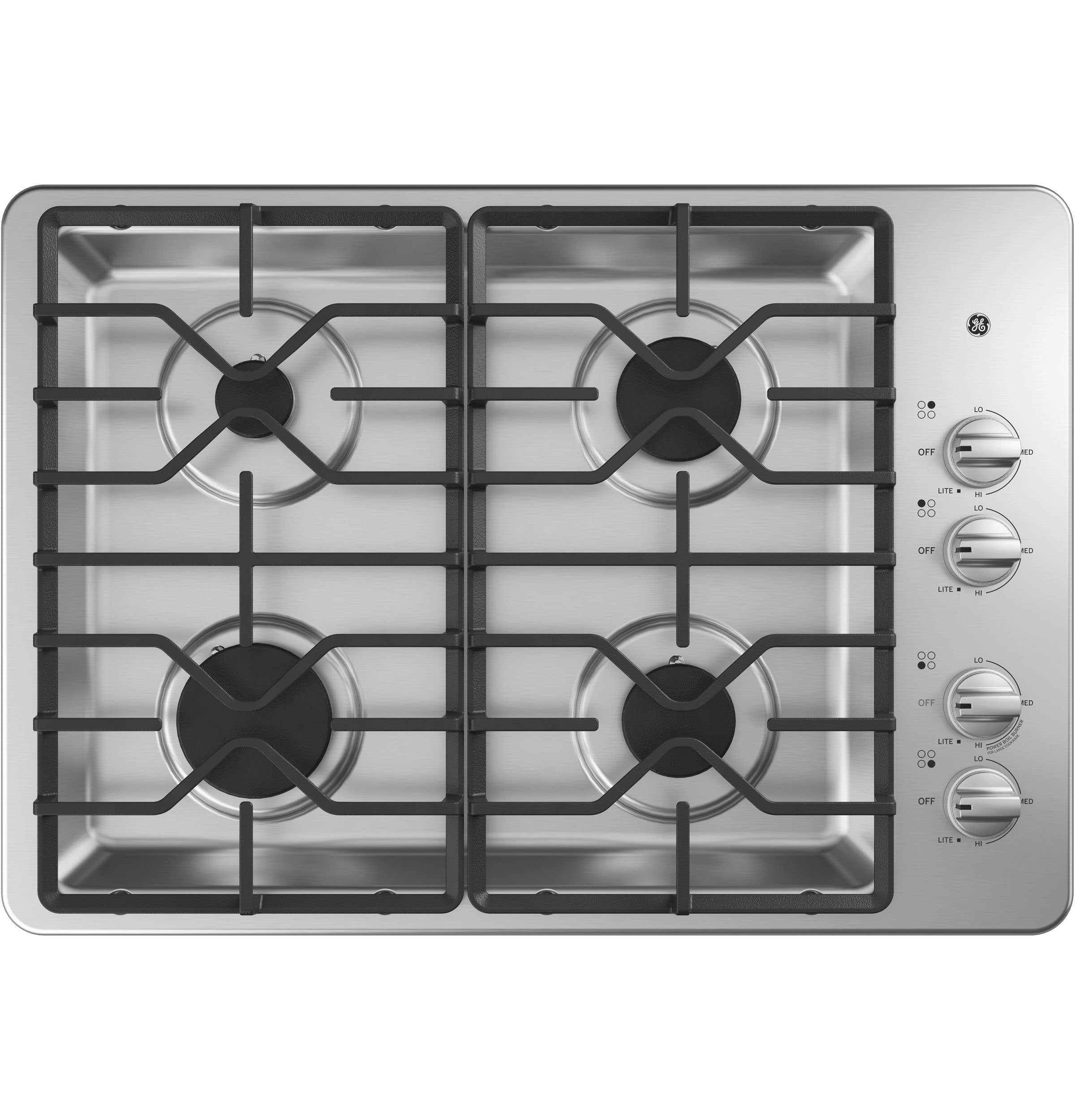 GE Stainless Steel 30" Gas Cooktop - JGP3030SLSS