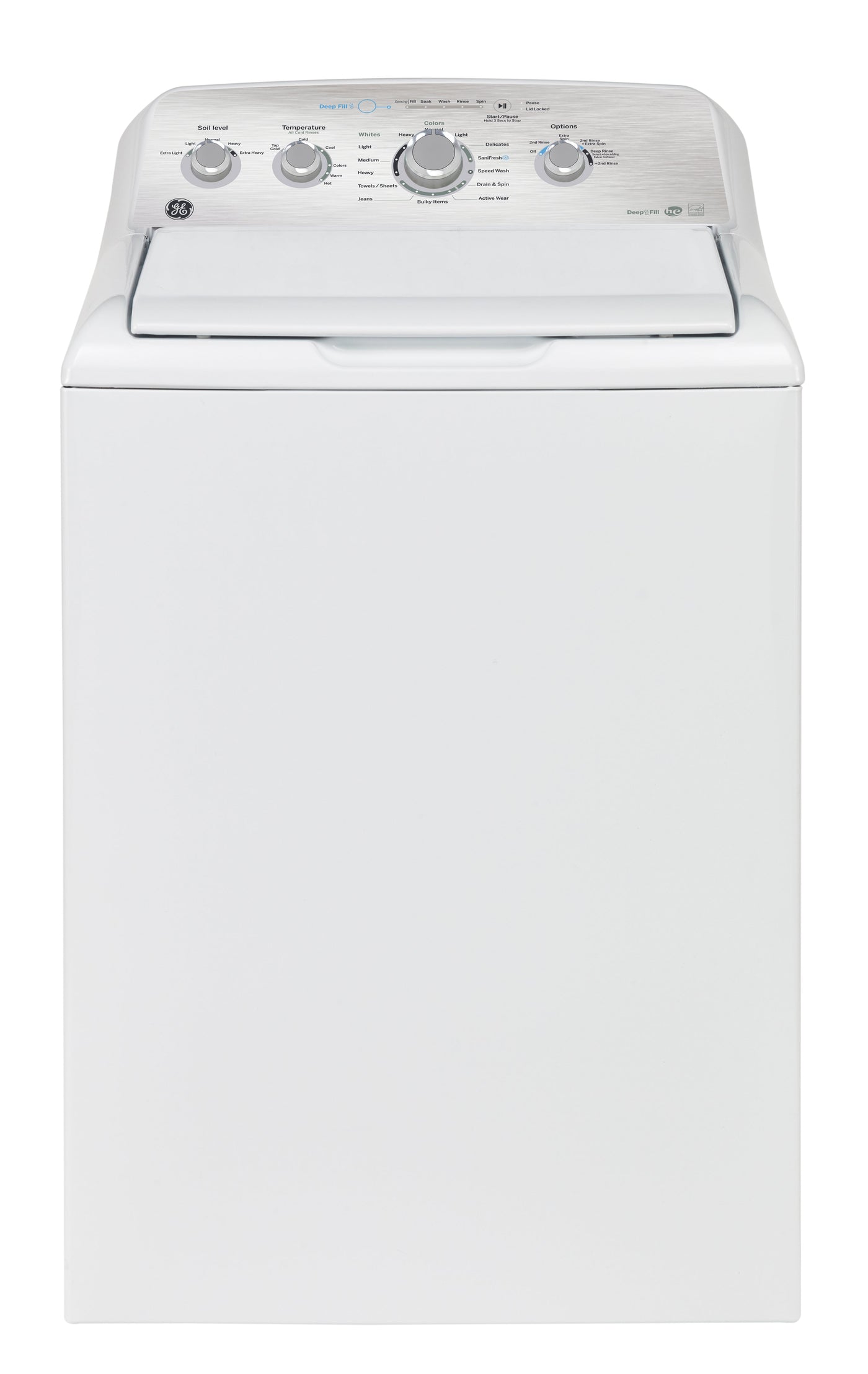 GE White Top-Load Washer with SaniFresh Cycle (5.0 Cu. Ft.) - GTW550BMRWS