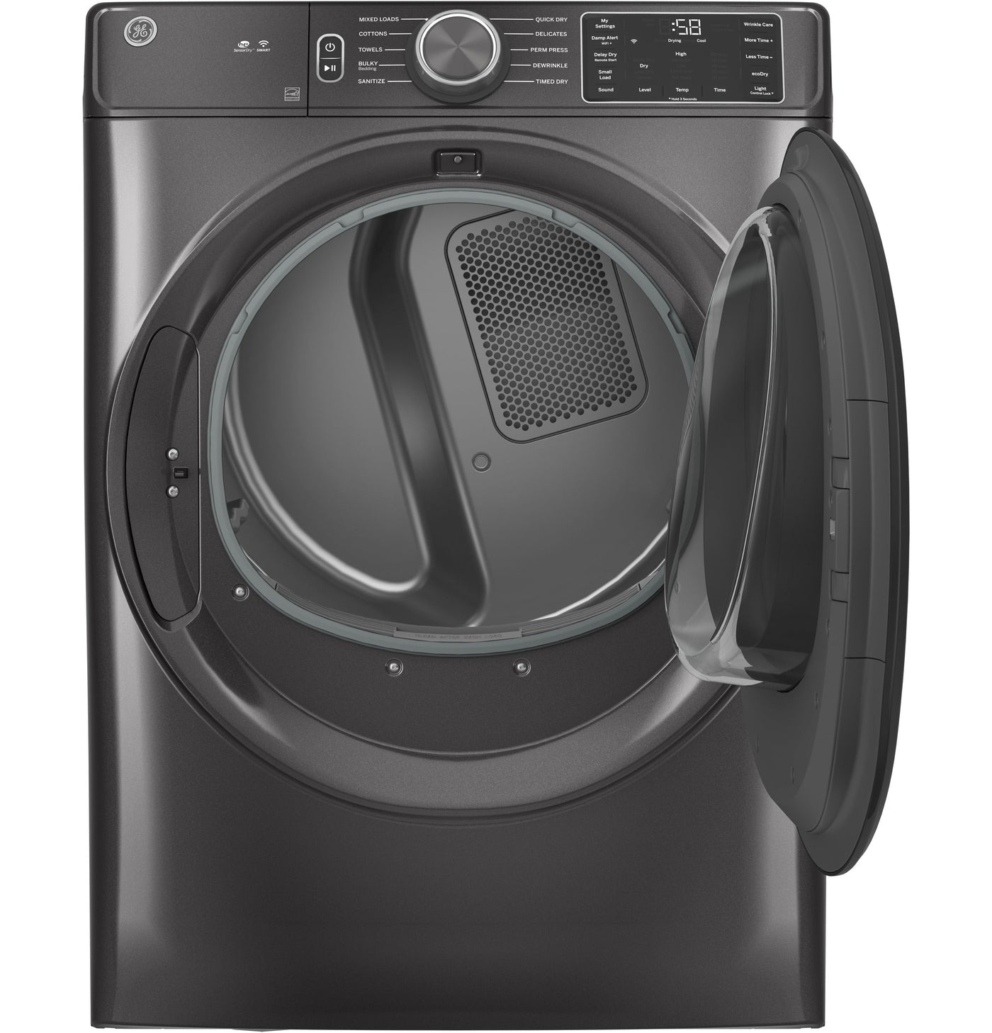 GE Diamond Grey Electric Front Load Dryer (7.8 Cu. Ft.) - GFD55ESMNDG