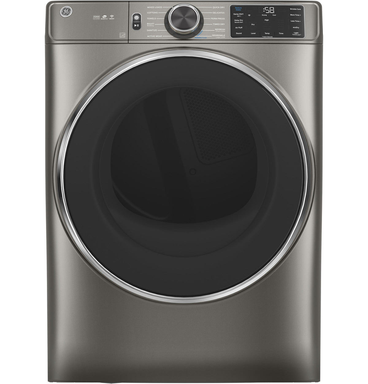 GE Satin Nickel Electric Front Load Dryer (7.8 Cu. Ft.) - GFD65ESMNSN