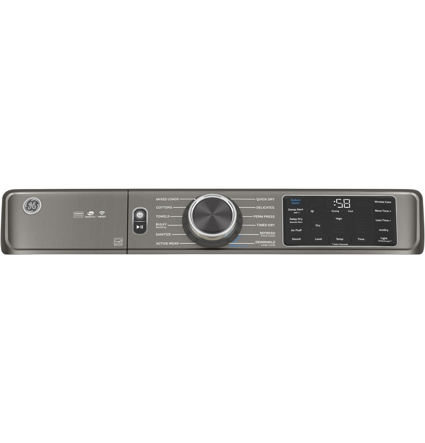 GE Satin Nickel Electric Front Load Dryer (7.8 Cu. Ft.) - GFD65ESMNSN