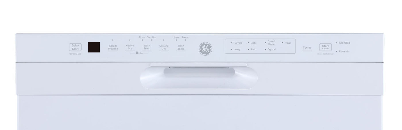 GE White 24" Built-In Front Control Dishwasher - GBF655SGPWW