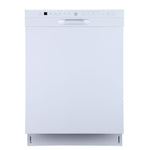 GE White 24" Built-In Front Control Dishwasher - GBF655SGPWW