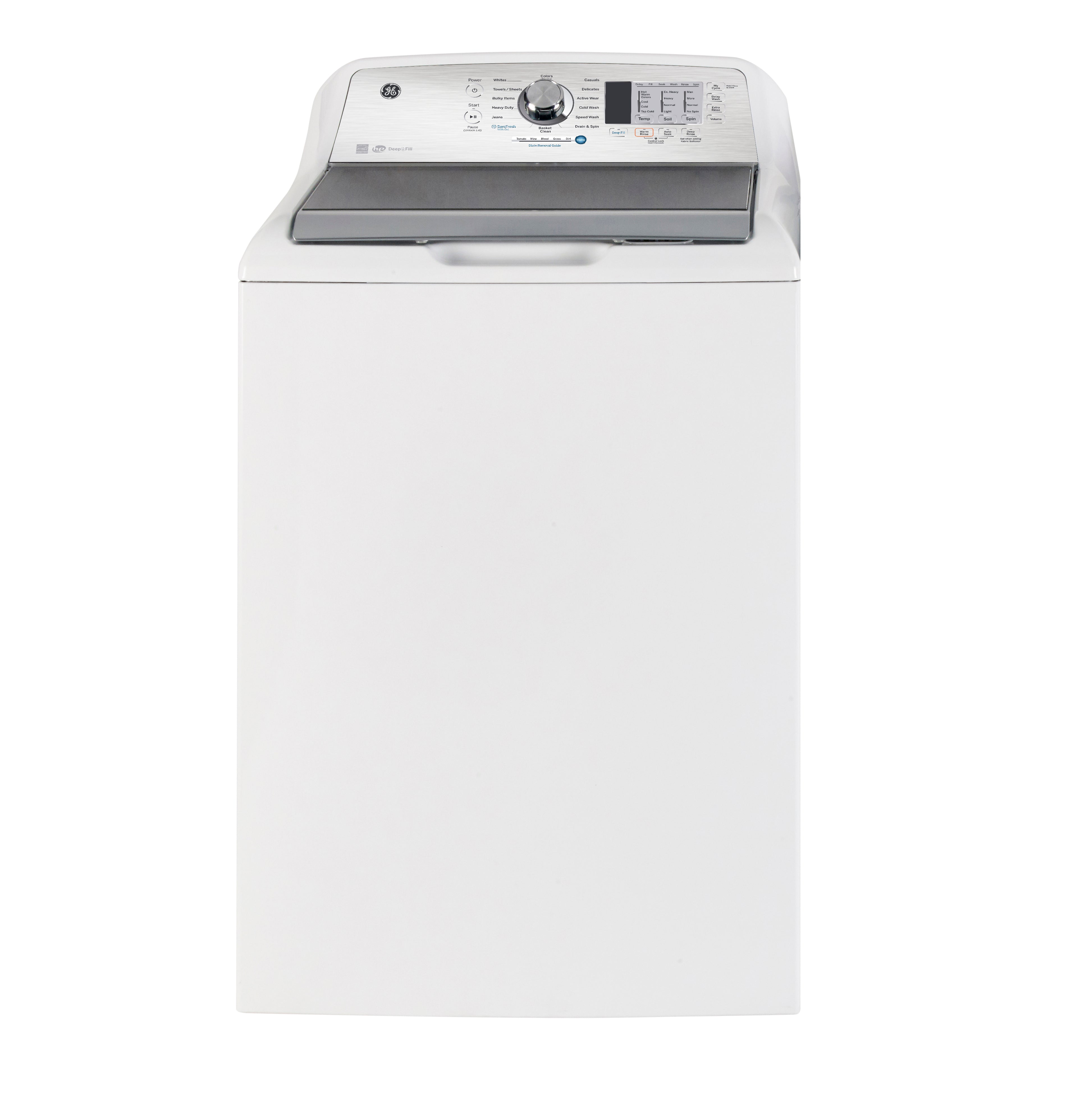 GE White Top-Load Washer (5.3 Cu. Ft.) - GTW680BMRWS