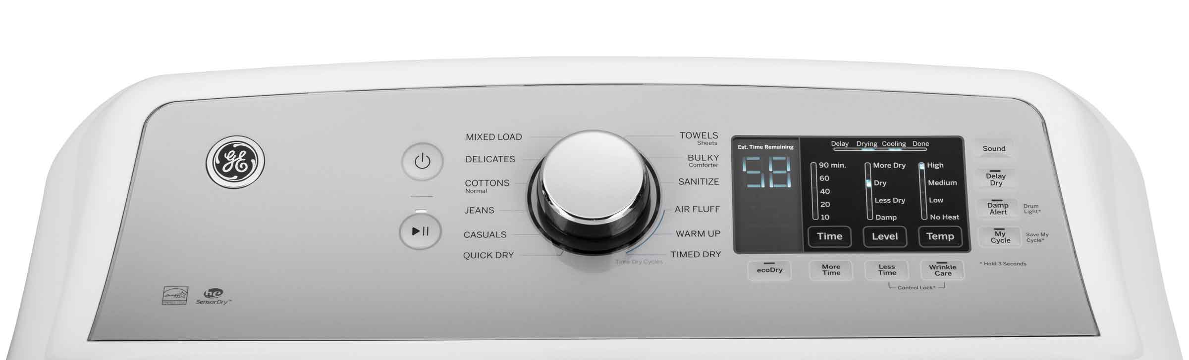 GE White Front Load-Matching Dryer (7.4 Cu.Ft.) - GTD72EBMNWS