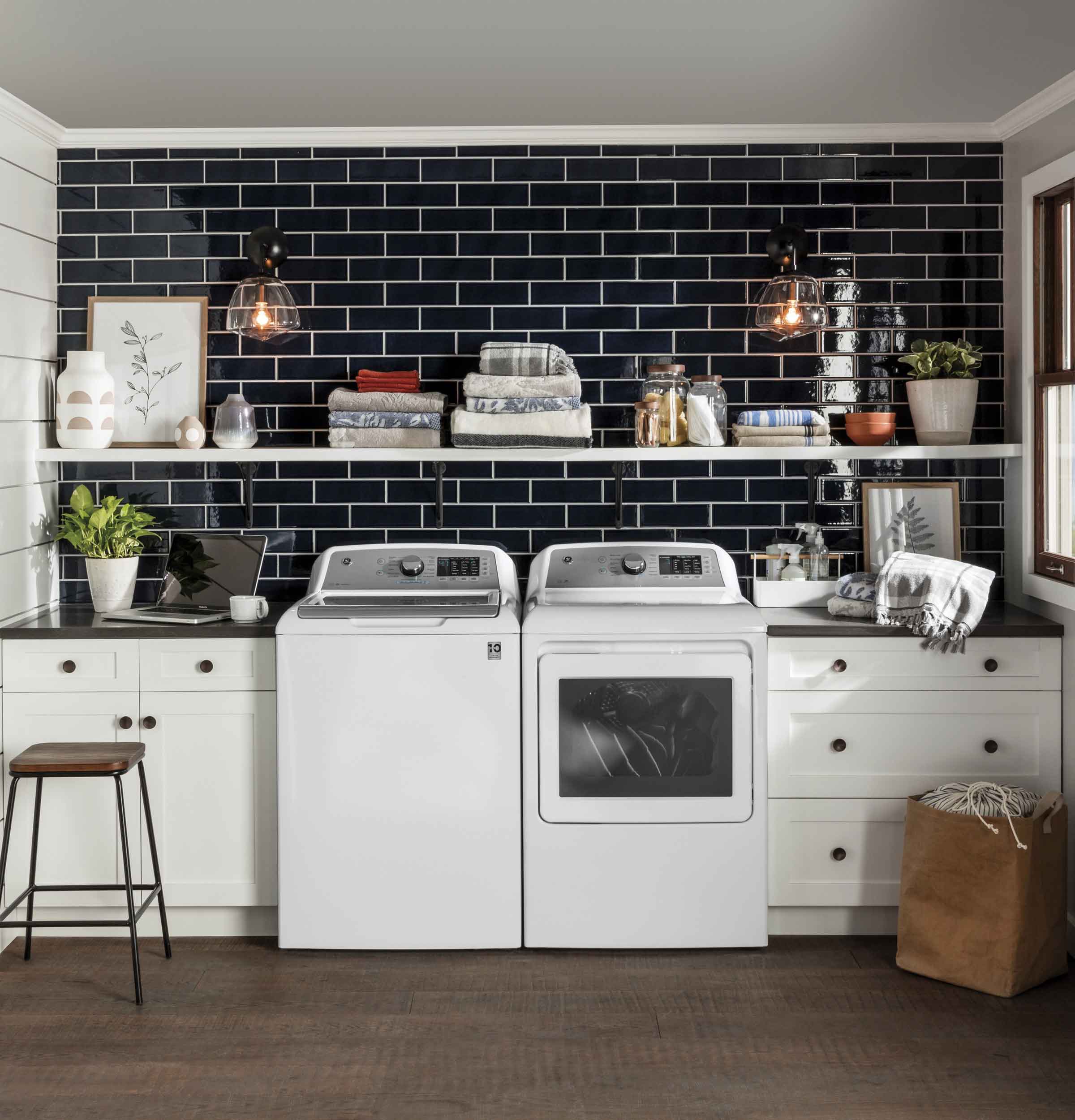 GE White Front Load-Matching Dryer (7.4 Cu.Ft.) - GTD72EBMNWS