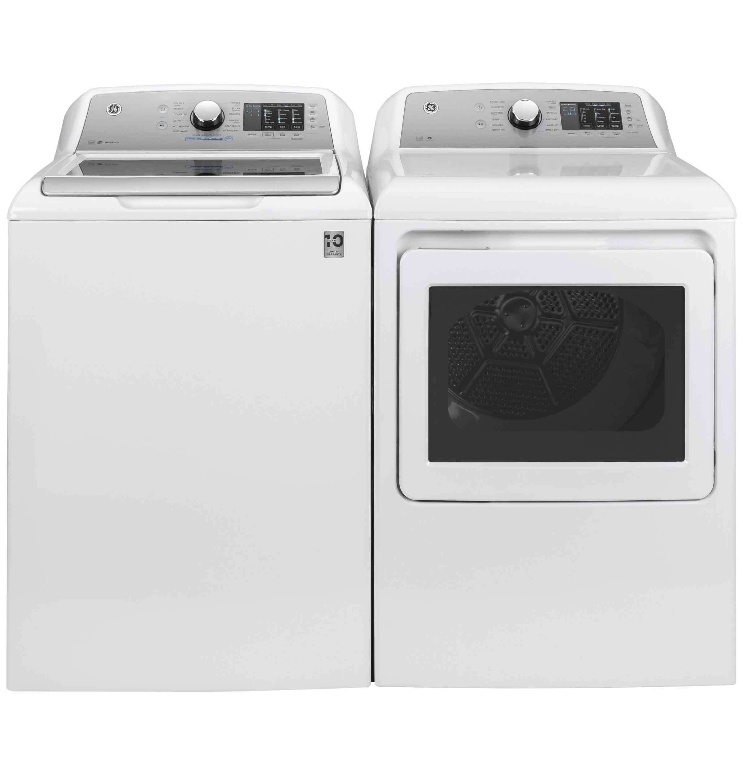 GE White Front Load-Matching Dryer (7.4 Cu.Ft.) - GTD72EBMNWS