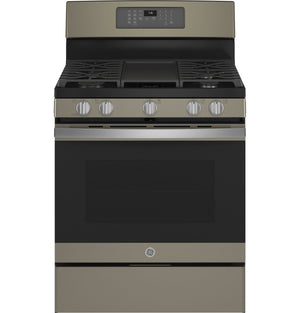GE Slate 30" Freestanding Gas Convection Range with Air Fry (5.0 Cu.Ft.) - JCGB735EPES