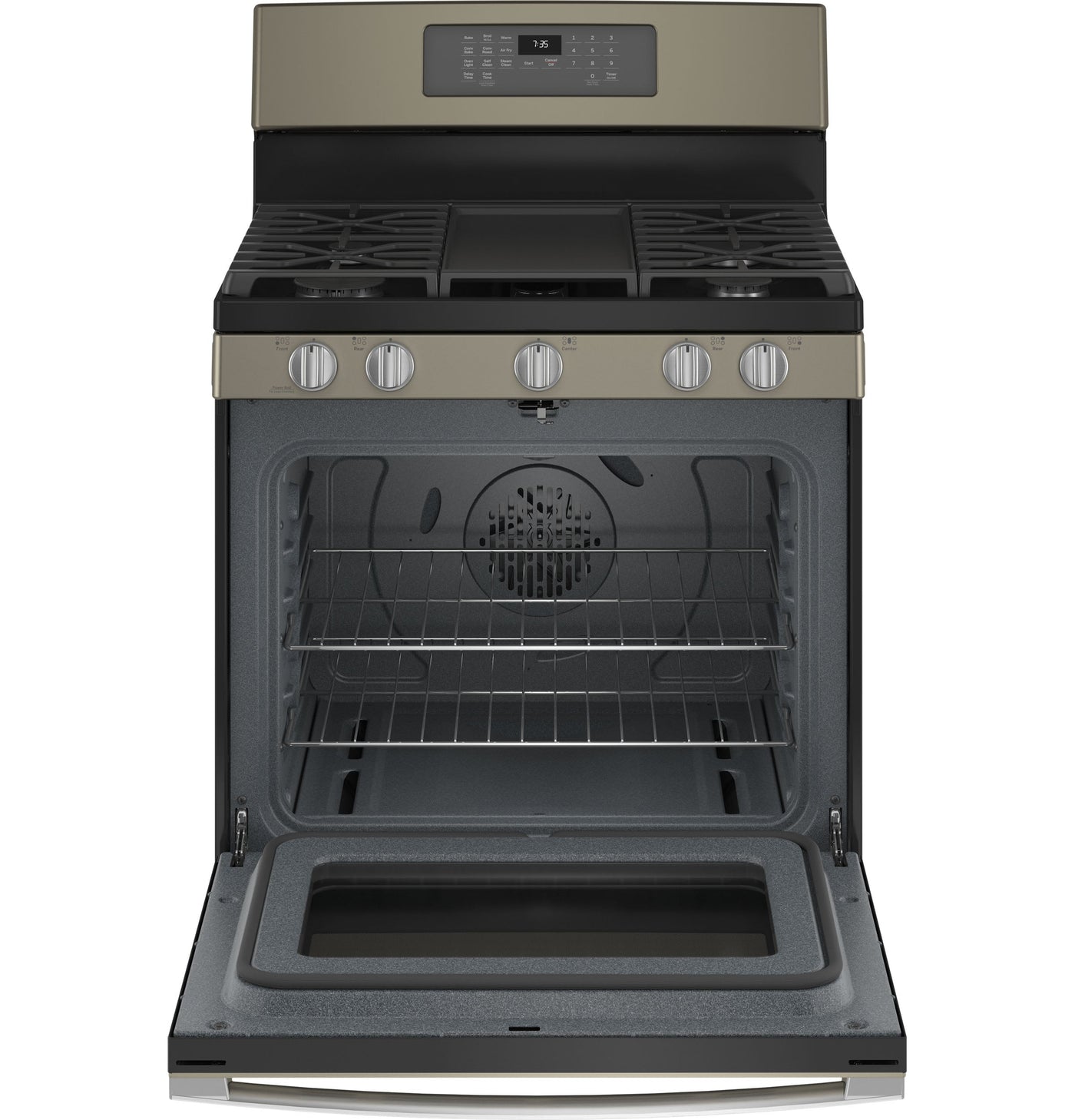 GE Slate 30" Freestanding Gas Convection Range with Air Fry (5.0 Cu.Ft.) - JCGB735EPES