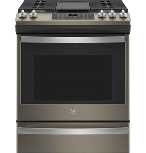 GE Slate 30" Slide-In Gas Convection Range with Air Fry (5.6 Cu. Ft.) - JCGS760EPES