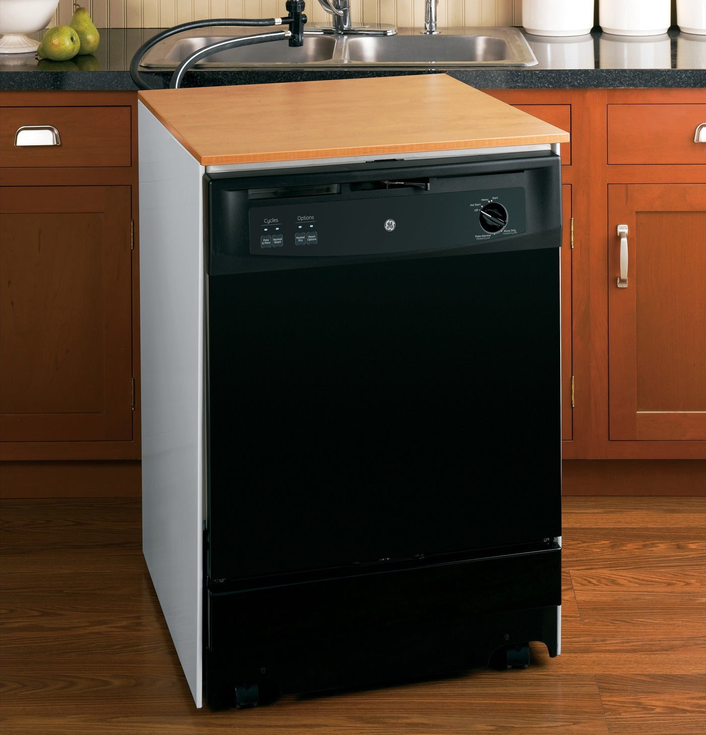GE Black 24" Portable Dishwasher - GSC3500DBB