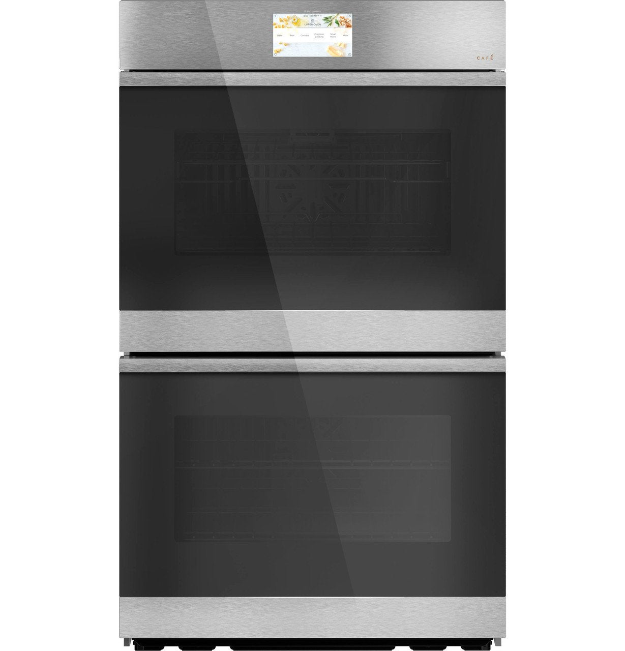 Café Platinum Glass 30in Smart Convection Double Wall Oven (10.0 Cu Ft)- CTD90DM2NS5