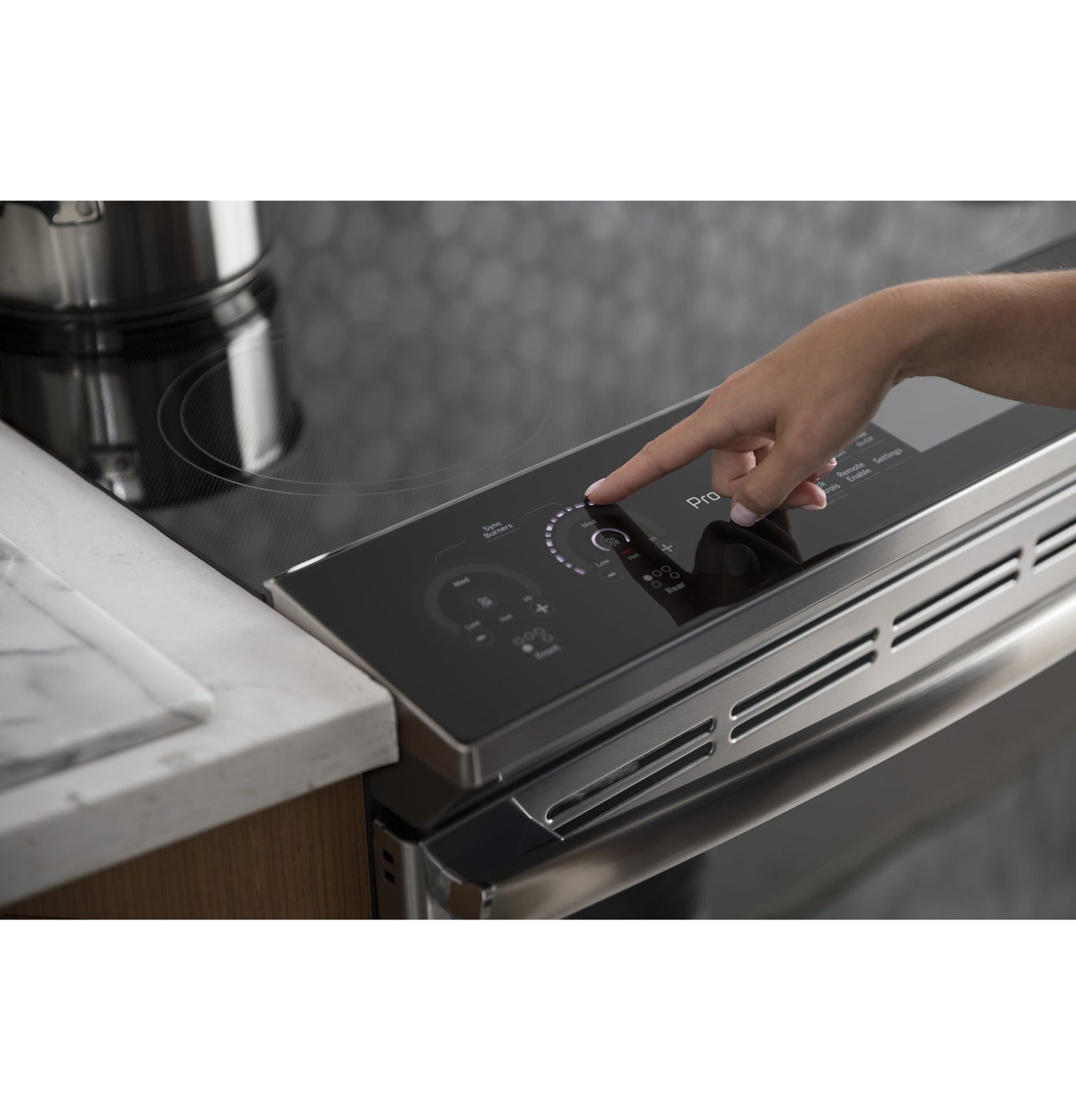 GE Profile Stainless Steel 30" Slide-In Induction Range (5.3 Cu. Ft.) - PCHS920YMFS