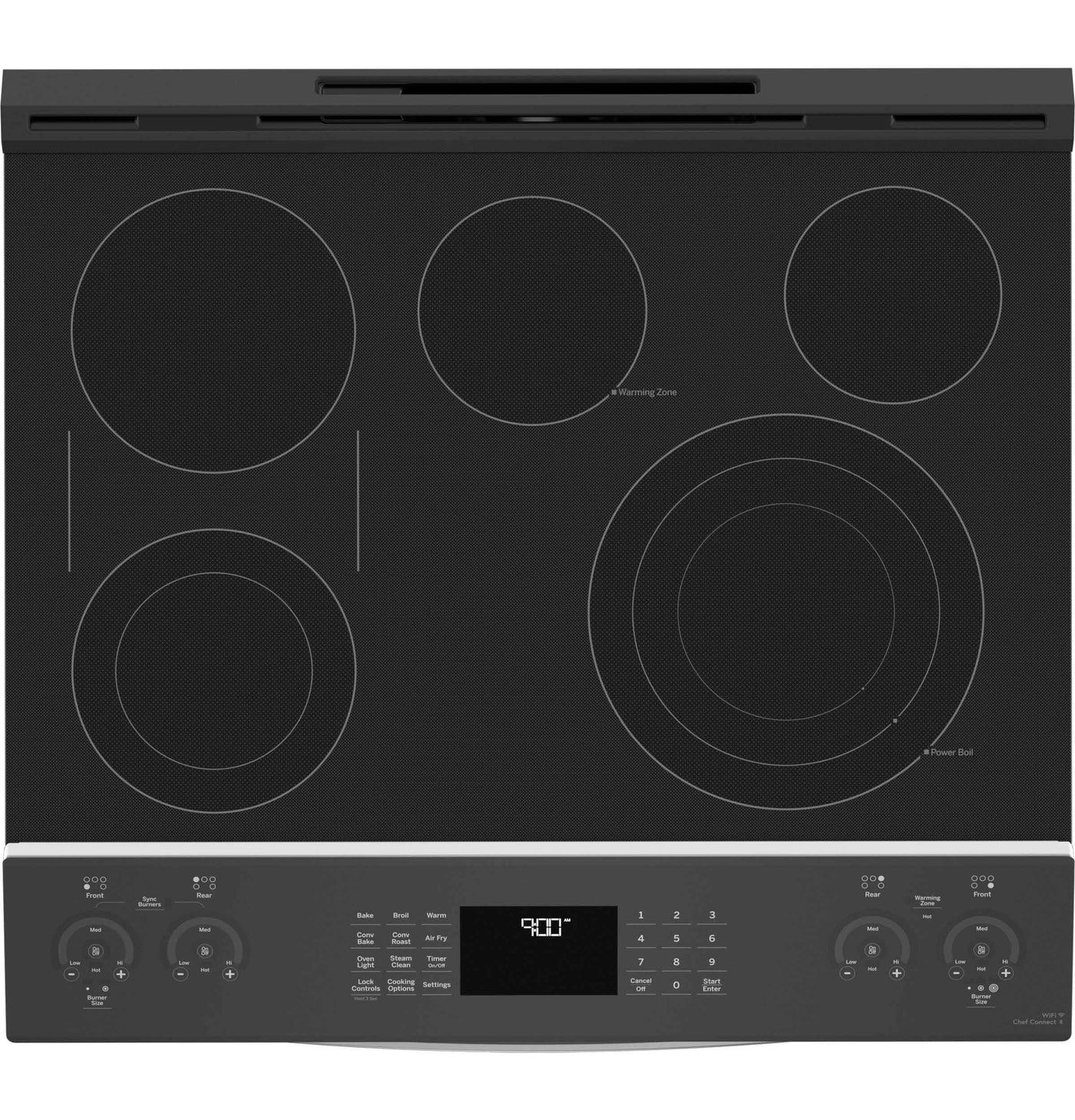 GE Profile Fingerprint Resistant Stainless Steel 30" Slide-In Electric Range with Air Fry (5.3 Cu.Ft) - PSS93YPFS