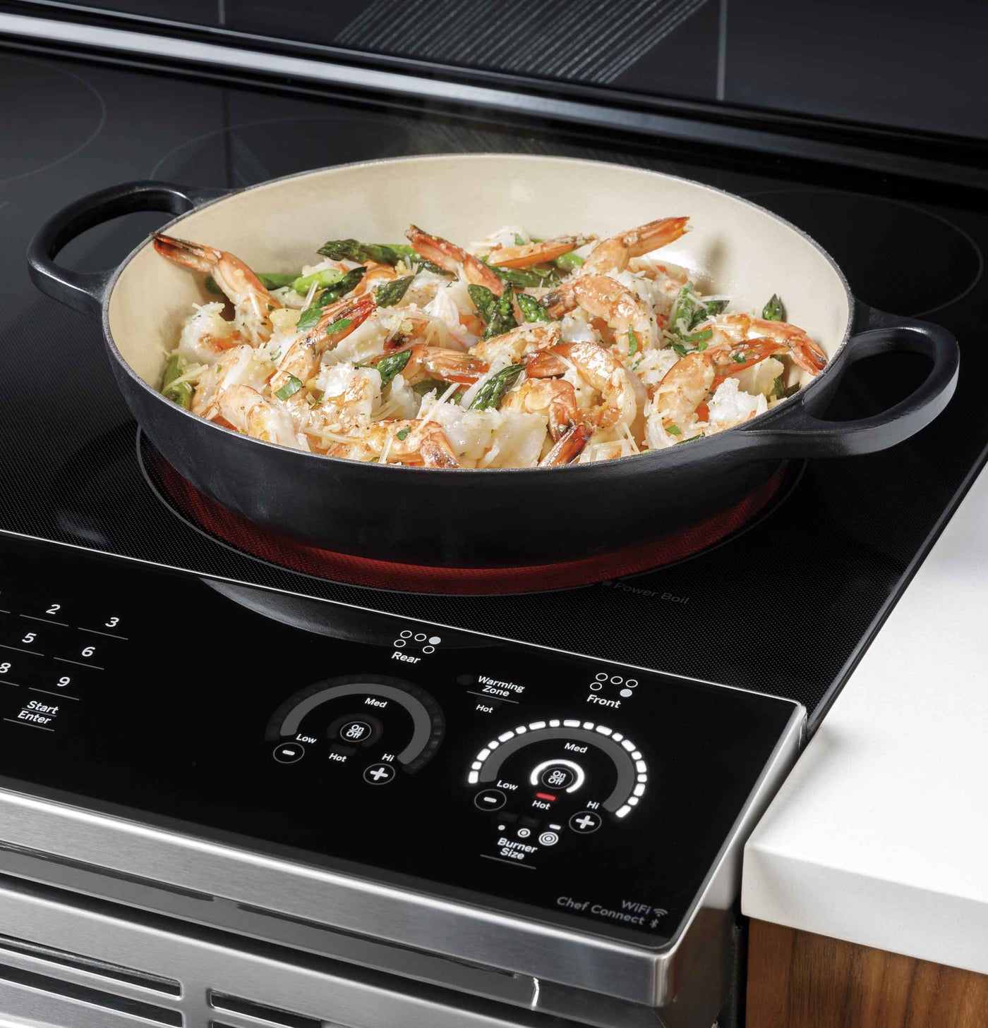 GE Profile Fingerprint Resistant Stainless Steel 30" Slide-In Electric Range with Air Fry (5.3 Cu.Ft) - PSS93YPFS
