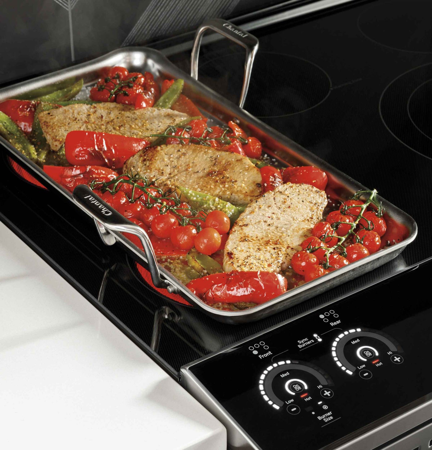 GE Profile Fingerprint Resistant Stainless Steel 30" Slide-In Electric Range with Air Fry (5.3 Cu.Ft) - PSS93YPFS